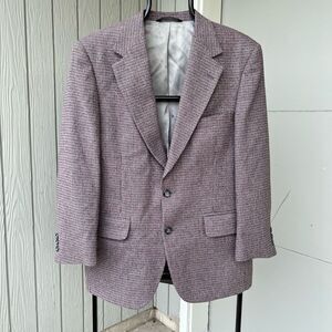 Vintage 70s Jaymar Wool Check Blazer Tailored in USA, Menswear-Inspired Fit